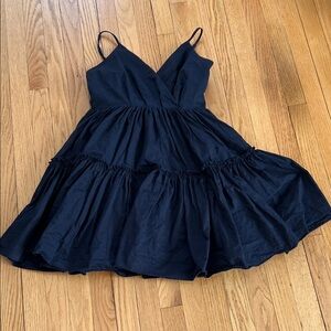 Lili Sidonio Navy Elegant Tiered Dress